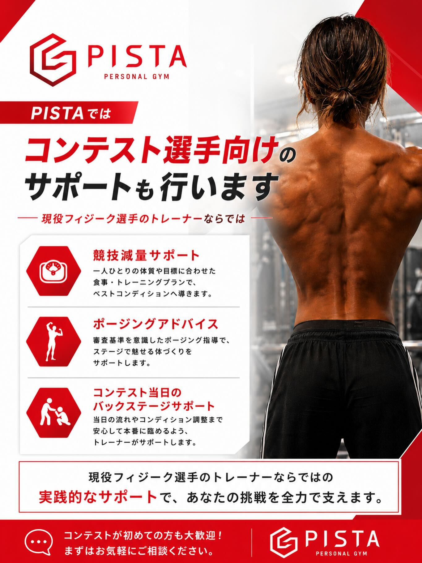 こんにちは！ PERSONAL GYM PISTAです😊