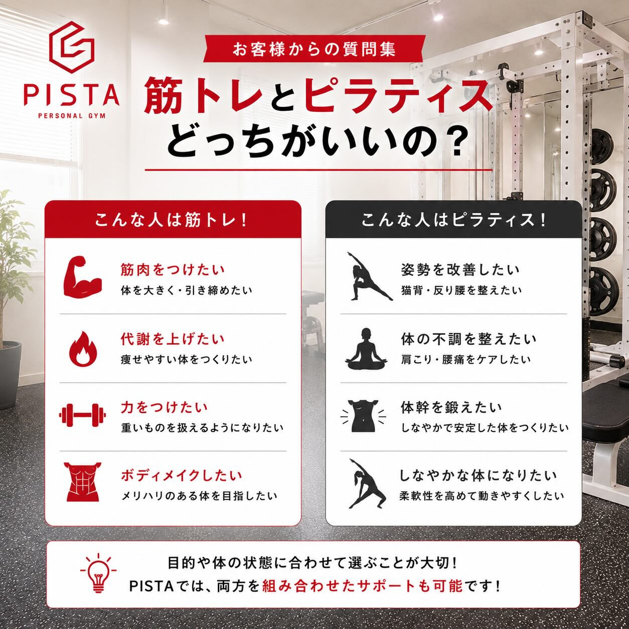 こんにちは！ Personal Gym PISTAです😊